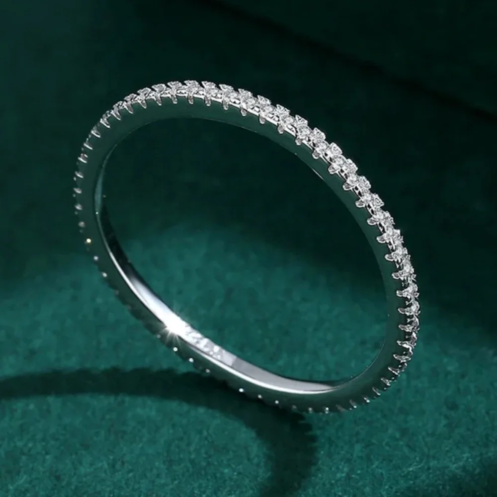 NEW STERLING SILVER FULL ETERNITY RING - Picture 2 of 4